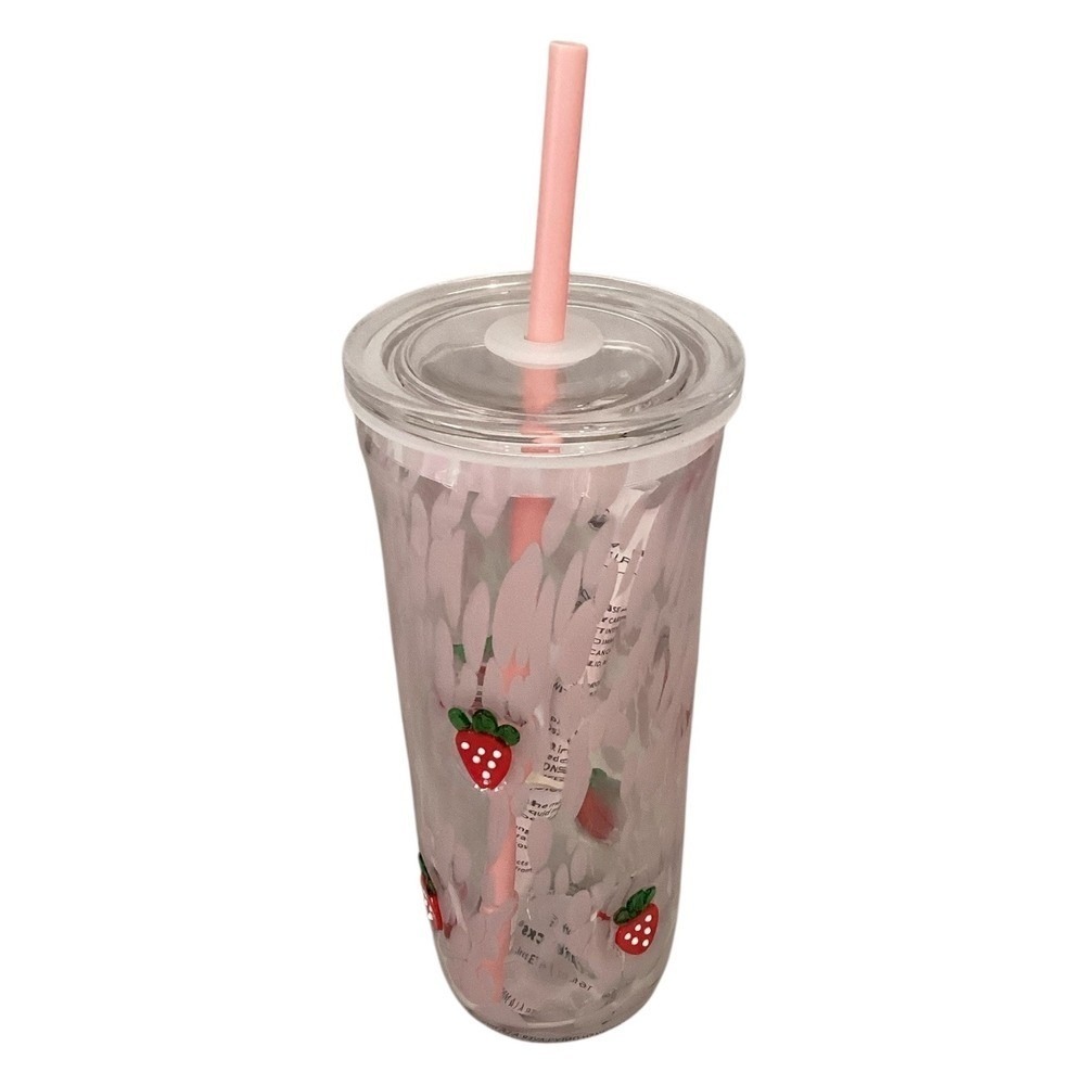 Starbucks Strawberry Glass Cold Cup